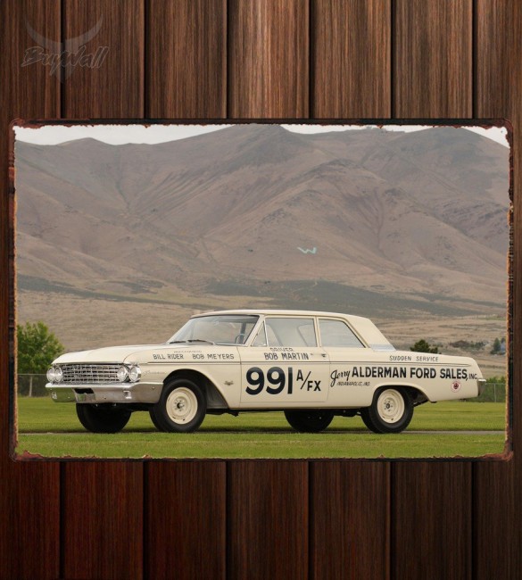 Металлическая табличка Ford Galaxie 406 Lightweight Металлическая табличка Ford Galaxie 406 Lightweight